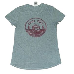 Gray Smokey The Bear T-shirt Small